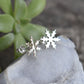 Snowflake Earrings-Frozen Earrings, Frozen Studs, Winter Earrings- Silver Earrings