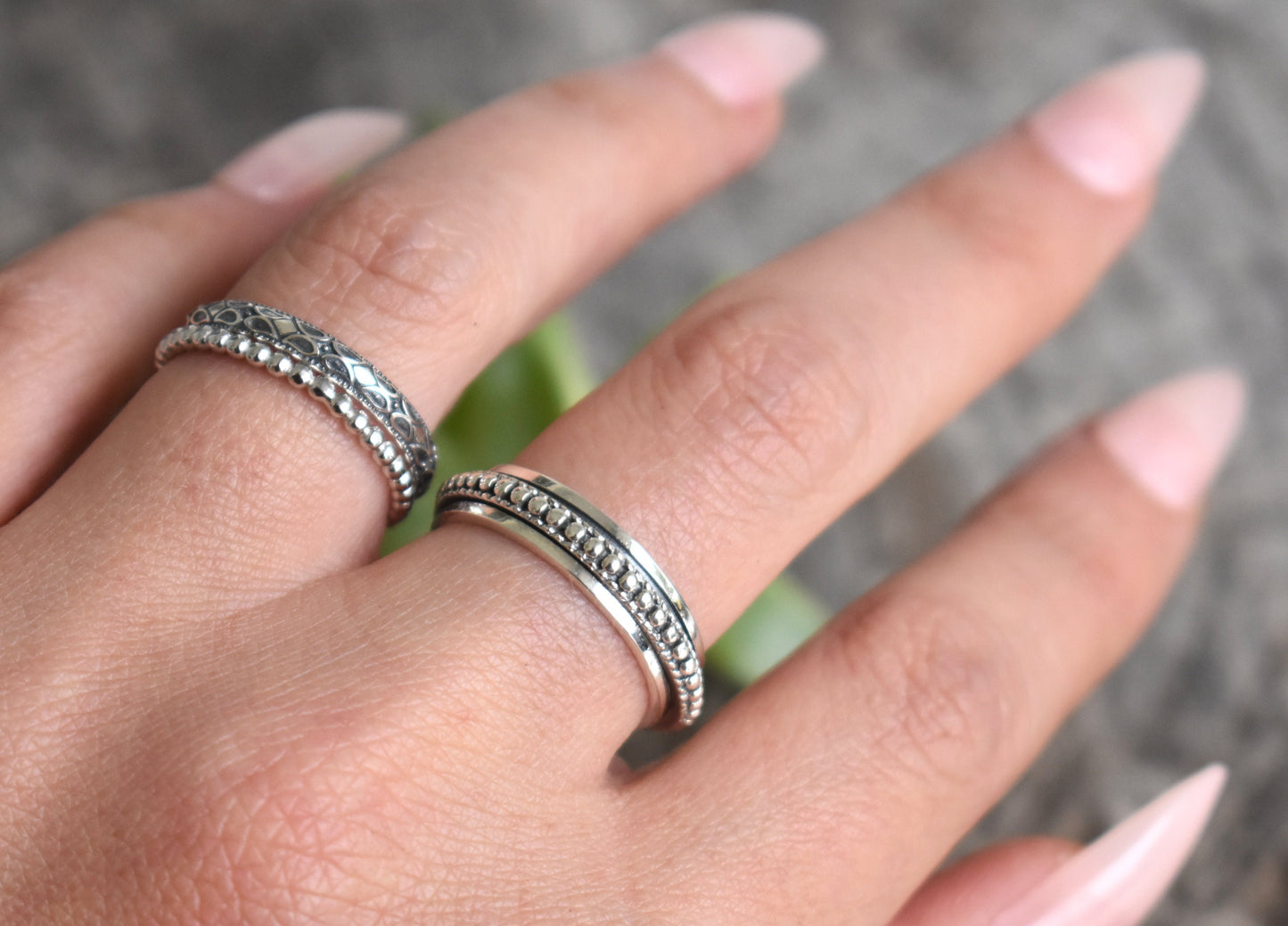 Spinner Ring- Fidget Ring, Boho Ring, Silver Ring, Worry Ring
