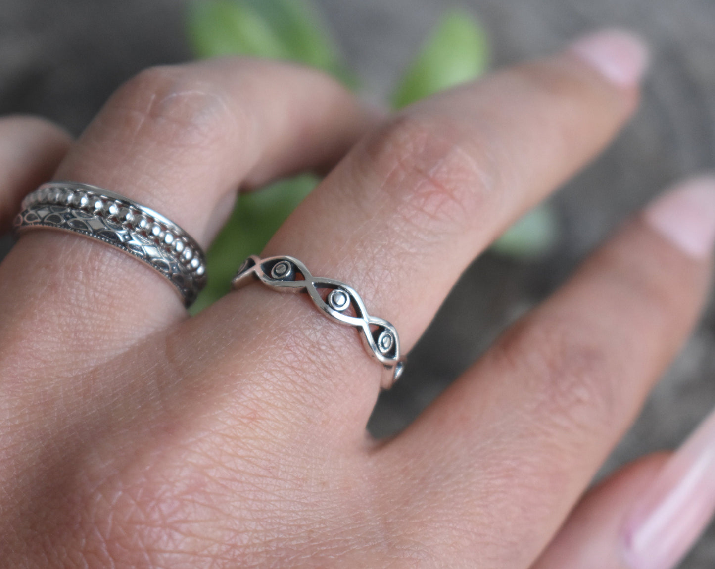 Evil Eye Ring- Silver Eye Ring, Witchy Jewelry, All Seeing Eye -Eternity Band