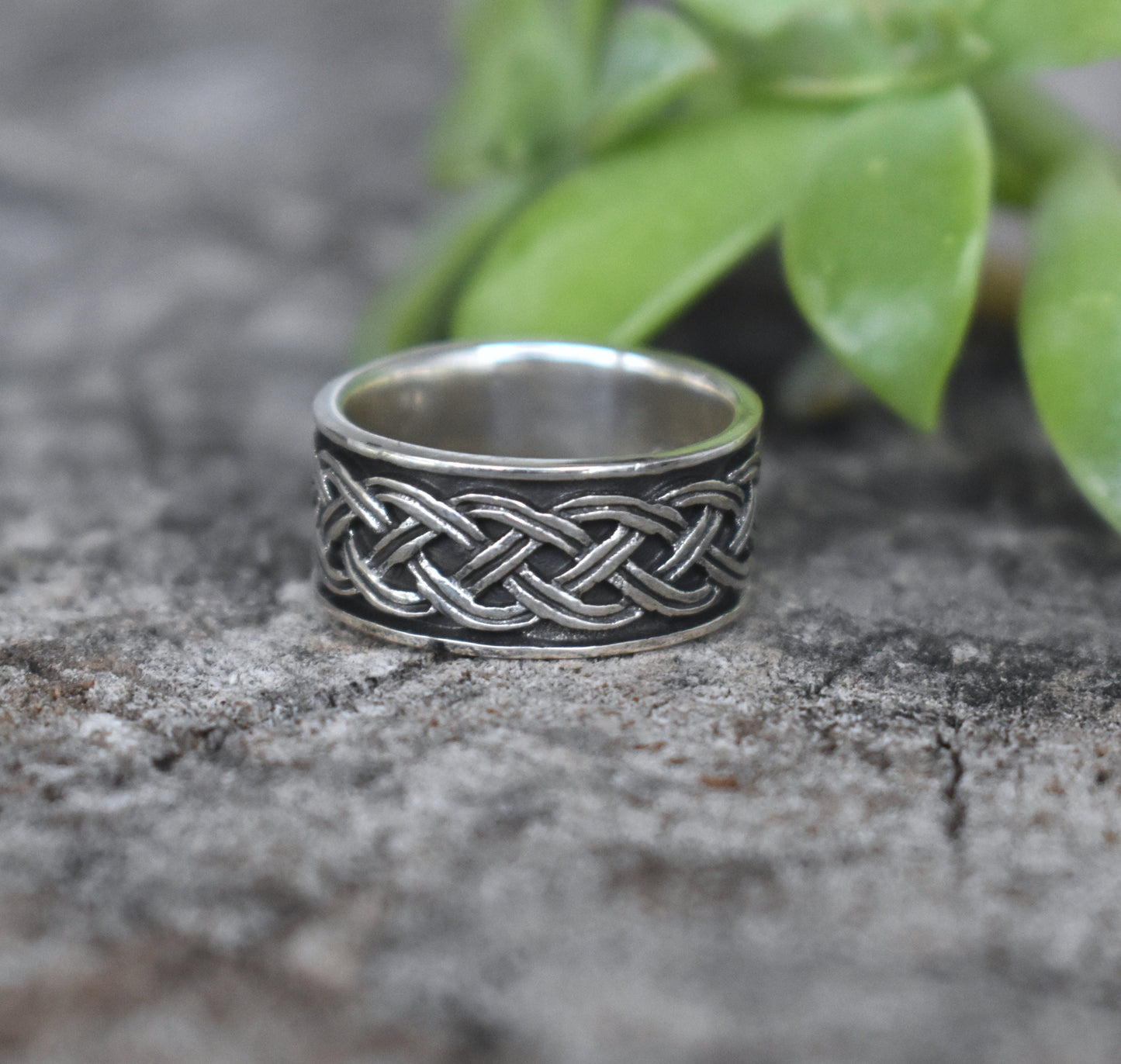 Celtic Ring- Double Braid Ring, Braided Band, Twist Ring, Rope Mens Ring