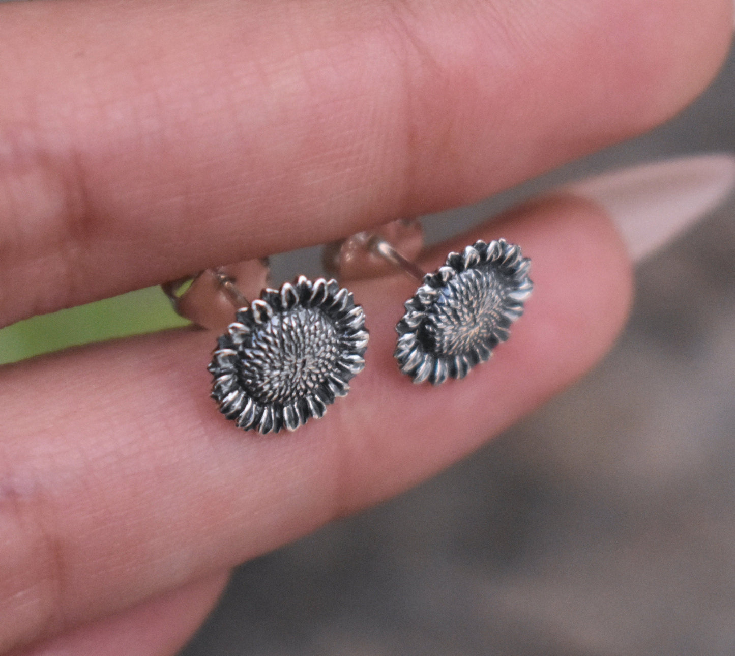 Sunflower Earrings- Sunflower Studs, Sunflower Jewelry, Flower Jewelry