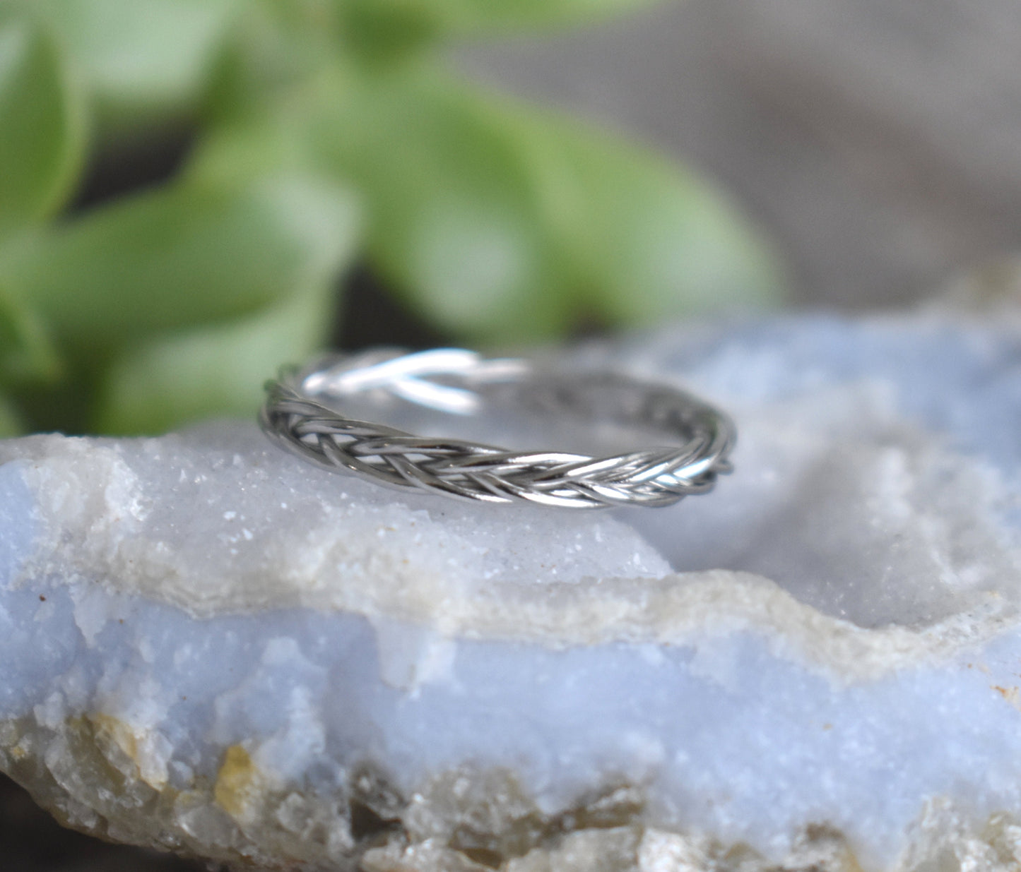 Braid ring- Minimalist Ring, Twist Ring, Rope Ring-Celtic Ring-Silver Ring