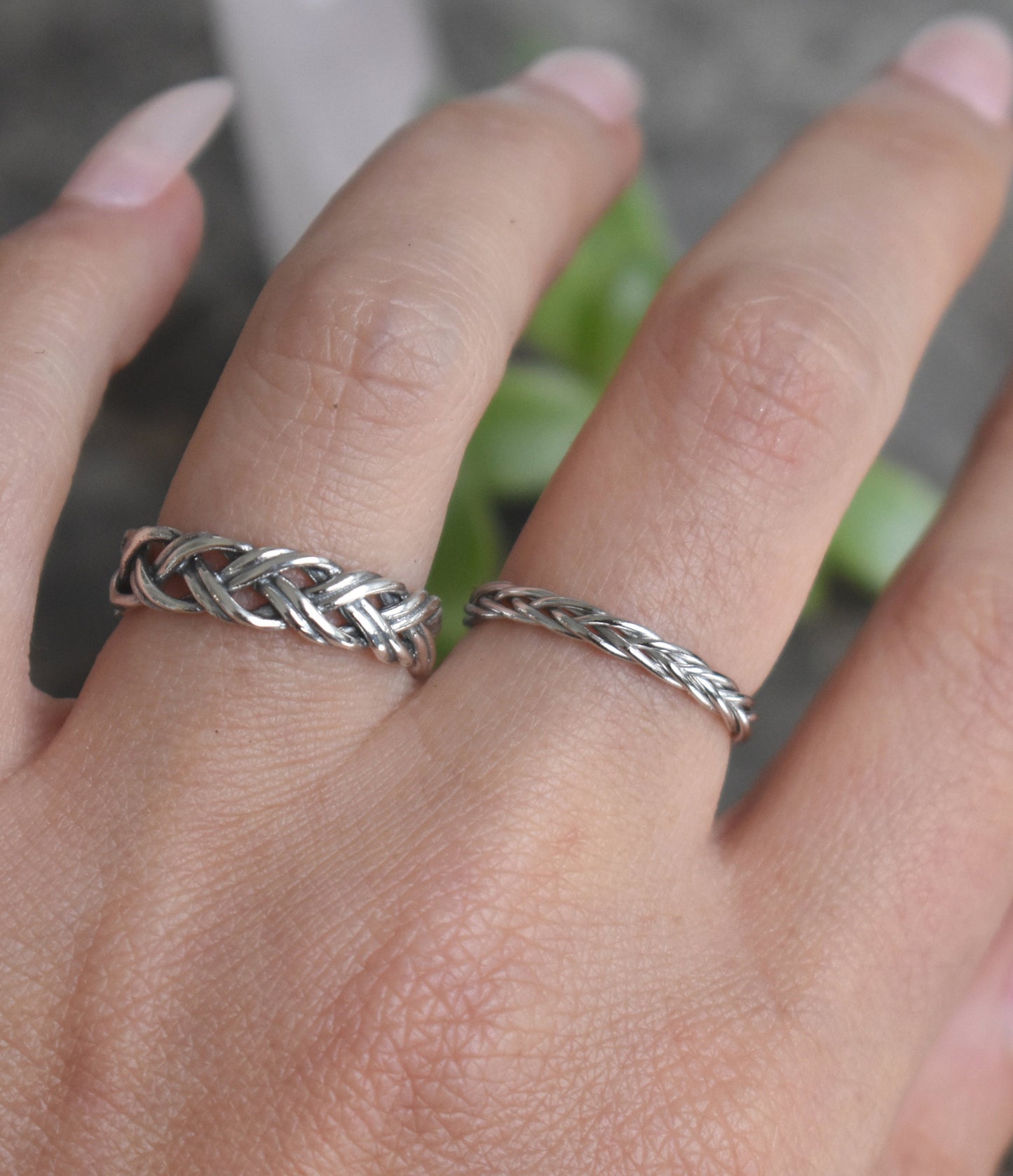 Braid ring- Minimalist Ring, Twist Ring, Rope Ring-Celtic Ring-Silver Ring