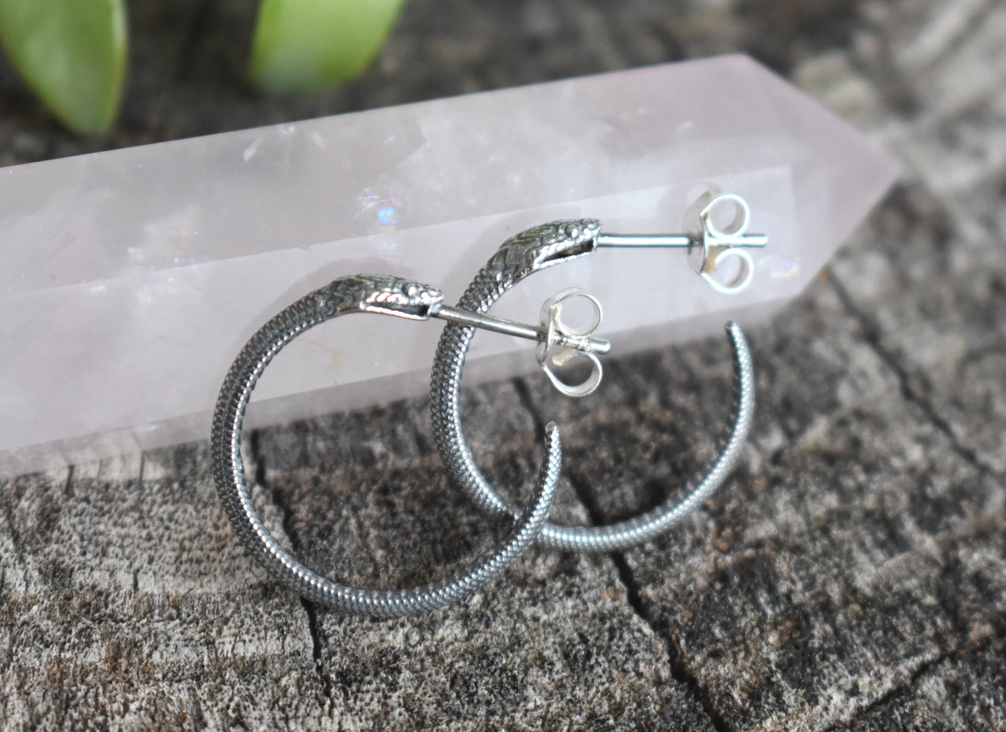Ouroboros Earrings- Ouroboros Hoops, Snake Hoops, Snake Jewelry-Aes Sedai