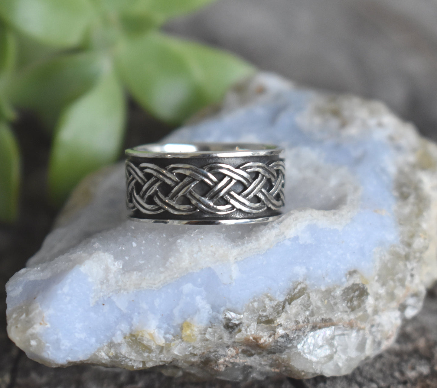 Celtic Ring- Double Braid Ring, Braided Band, Twist Ring, Rope Mens Ring