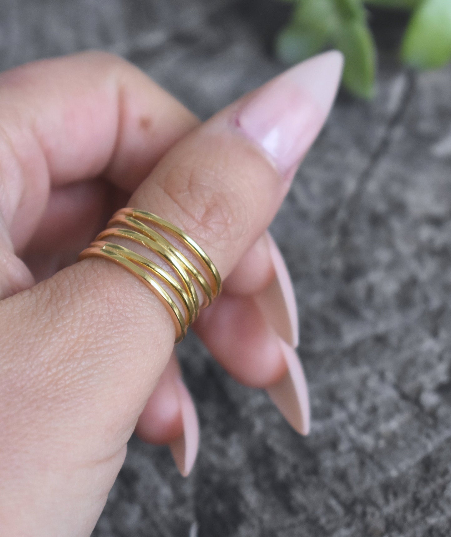 Gold Wrap Ring- Gold Spiral Ring, Gold Statement Ring, Gold Minimalist Ring