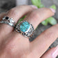Turquoise Ring- Genuine Turquoise Ring, December Ring-Sterling Silver Ring