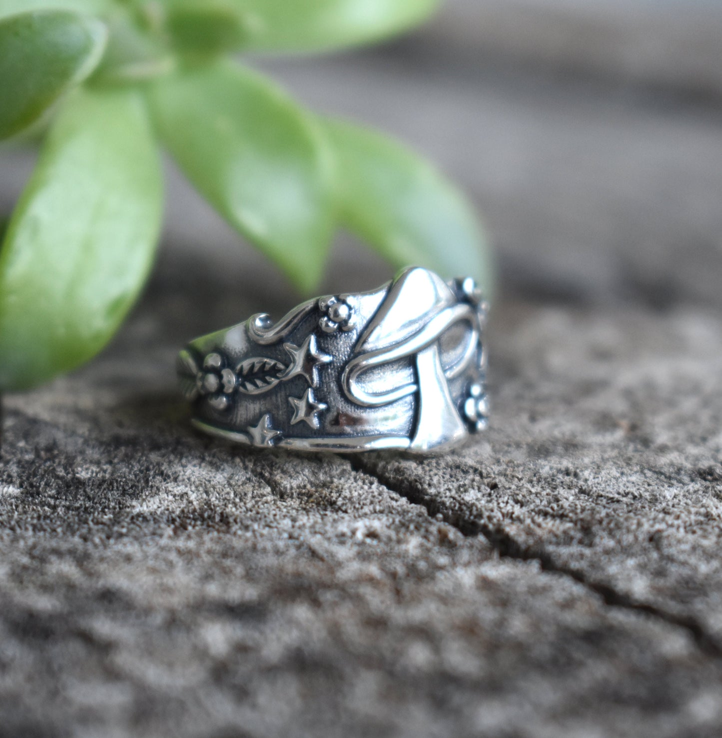 Mushroom Ring- Cottagecore, Mushroom Jewelry, Fairycore, Y2k Jewlery- Silver Ring