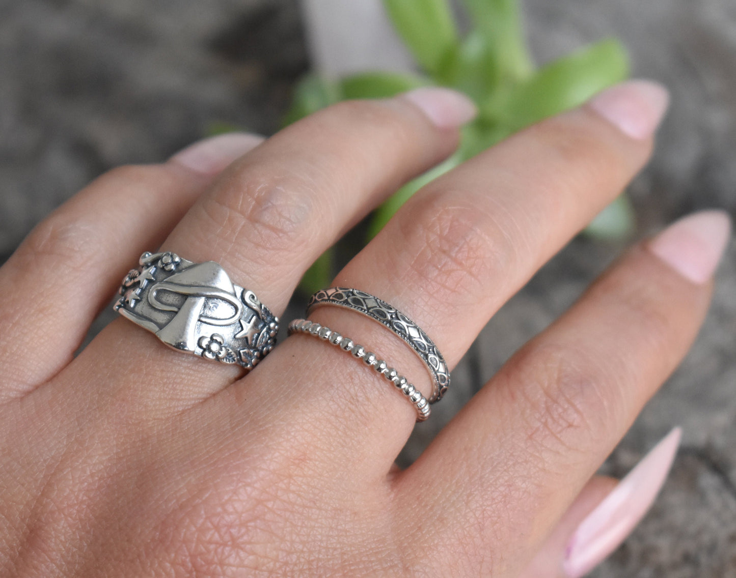 Mushroom Ring- Cottagecore, Mushroom Jewelry, Fairycore, Y2k Jewlery- Silver Ring