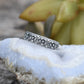 Floral ring- Flower Ring, Floral band, Y2k Ring, Flower Child, Cottagecore-Silver Ring