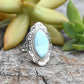 Larimar Ring- Sterling Silver Larimar Ring, Caribbean Larimar- Vishuddha, Bali Larimar