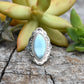Larimar Ring- Sterling Silver Larimar Ring, Caribbean Larimar- Vishuddha, Bali Larimar