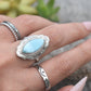 Larimar Ring- Sterling Silver Larimar Ring, Caribbean Larimar- Vishuddha, Bali Larimar