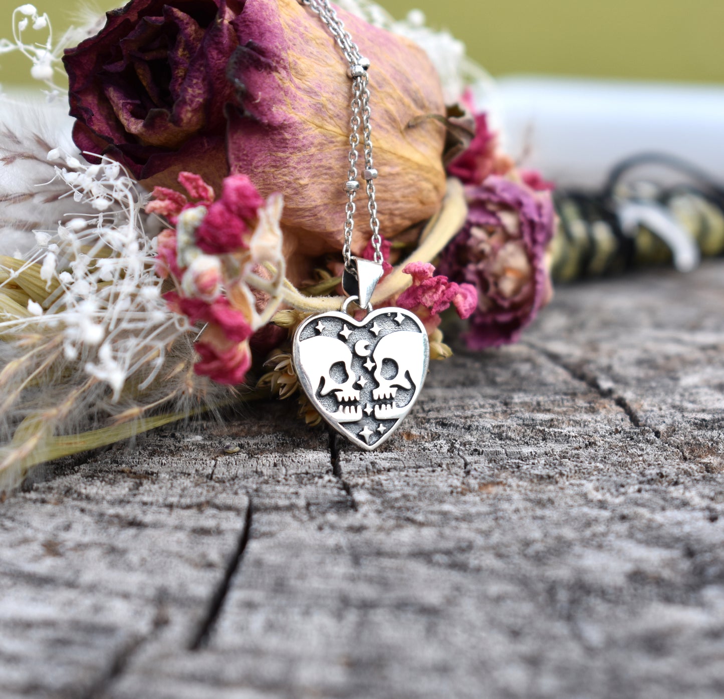 Lovers Necklace-Sterling Silver, Tarot Lovers Card