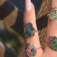 Emerald Moon Ring #1- Size 5.5