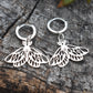Moth Dangle Earrings-Huggie Hoops, Sterling Silver Hoops-Moth Jewelry