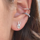 Peace Sign Earrings-Sterling SIilver, Dainty Earrings, Hippie Vibe-Peace Symbol