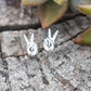 Peace Sign Earrings-Sterling SIilver, Dainty Earrings, Hippie Vibe-Peace Symbol
