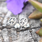 Peace Sign Earrings- Hippie Earrings, Hippie Style, Y2k earrings-Silver Peace Sign