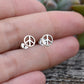 Peace Sign Earrings- Hippie Earrings, Hippie Style, Y2k earrings-Silver Peace Sign