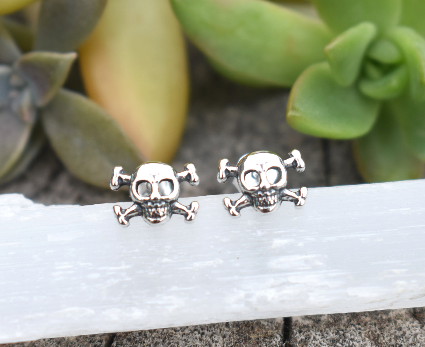 Skull Earrings- Stud Earrings, Skeleton studs, Skull Jewelry, Halloween Earrings